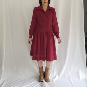 70s Pink Home Made‎ Day Dress